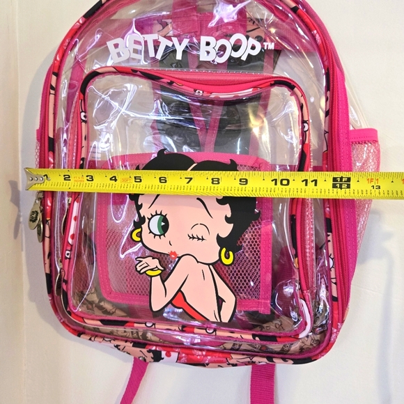 🍒🍒 Betty Boop Clear Pink Backpack - Picture 7 of 9